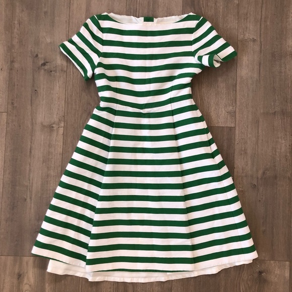 kate spade green and white striped dress